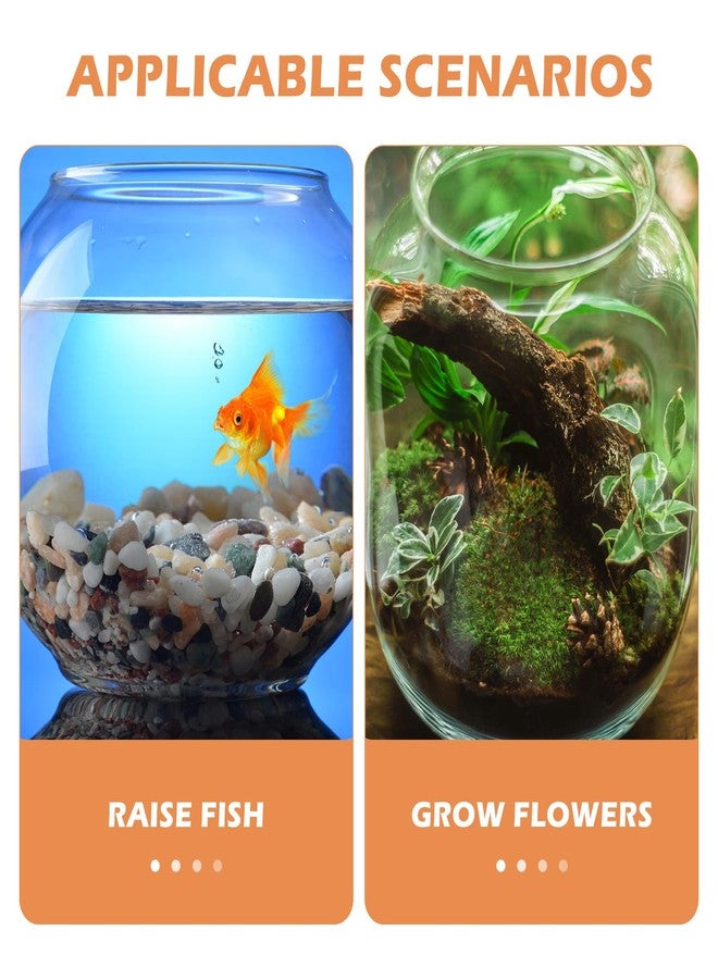 POPETPOP Plastic Fish Bowls Round Aquarium Clear Fish Keeper Fishbowl Vase Pot for Wedding Party Event Christmas Holiday Home Decor 18cm - Image 5